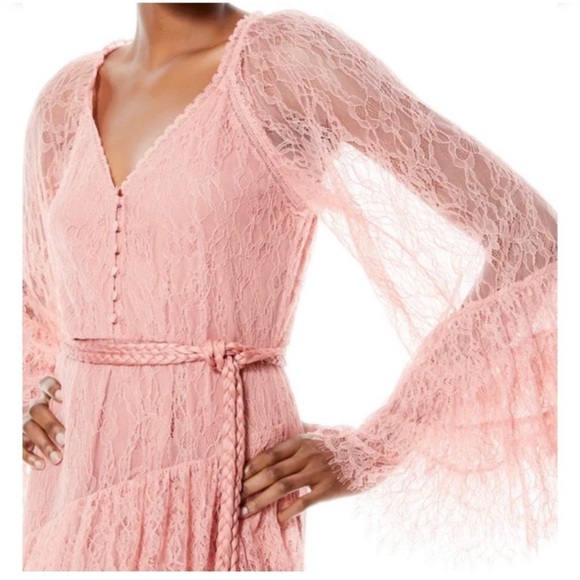 Alice and Olivia pink lace ruffle dress - Picture 3 of 13